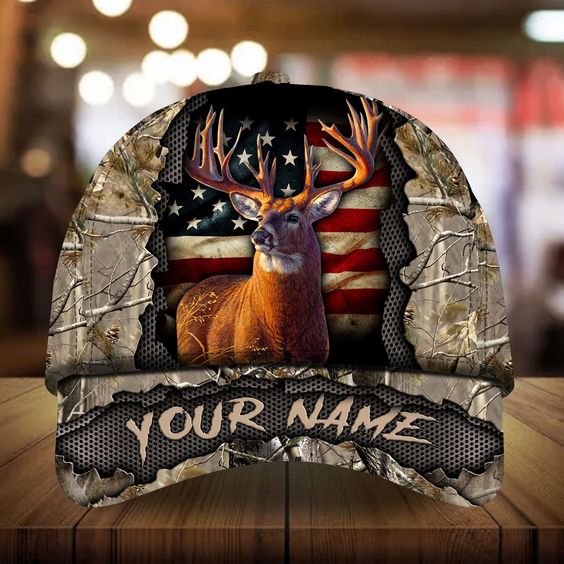 Maxcorners Deer Hunting Personalized 3D Hat