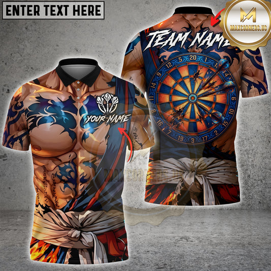 Maxcorners Darts Tattoo Warrior Cracked Dartboard Multiple Options Personalized Name, Team Name 3D Shirt