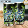 Maxcorners Fishing Tumbler Electric Green Honeycomb Storm Design Personalized Name Tumbler (13 Species)
