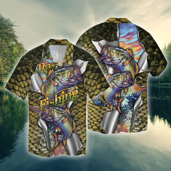 Maxcorner Largemouth Bass Fishing For Fisherman 3D Full Print Hawaiian Shirt