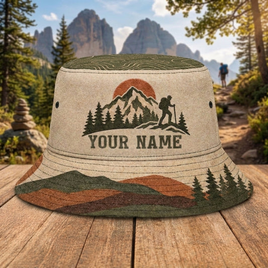 Maxcorners The Backcountry Peak Hiking Personalized Name Cap