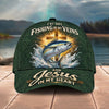 Maxcorners Fishing Green Faith Quote Water Splash 3D Cap (12 Fish Species)