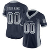 Maxcorners Custom Navy Light Gray-White Drift Fashion Football Jersey LM2605