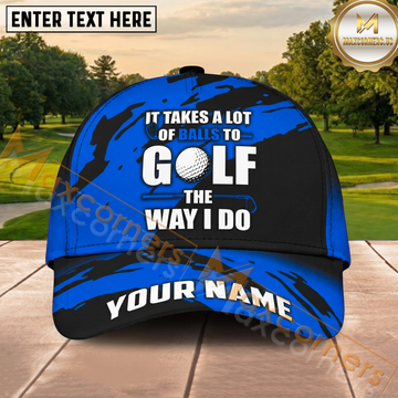 Maxcorners Golf Blue Funny Quote Personalized Cap
