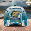 Maxcorners Fishing Catfish Honeycomb Splash Personalized Name 3D Cap (12 Fish Species)