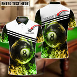 Maxcorners Billiards New Fire Personalized Name 3D Shirt