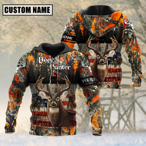 Maxcorners Custom Name Deer Hunting Shirt 3D All Over Printed Clothes