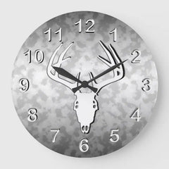 Maxcorners Deer Hunting Skull w/ antlers Large Clock TU3012
