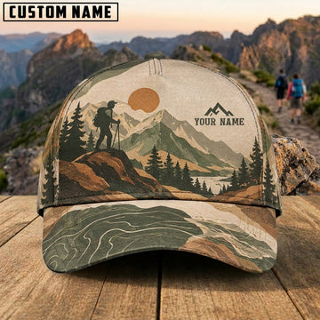 Maxcorners The Hiker's Journey Seamless Hiking Personalized Name Cap
