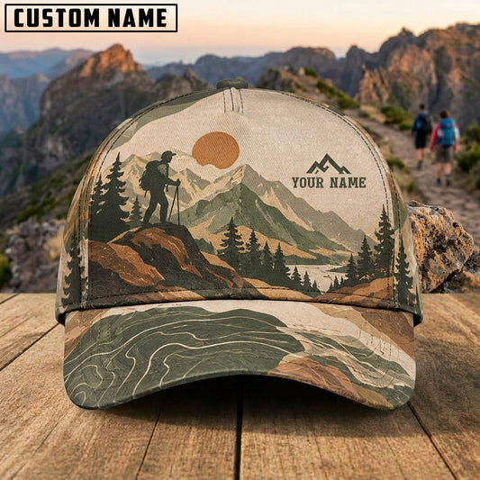 Maxcorners The Hiker's Journey Seamless Hiking Personalized Name Cap