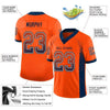 Maxcorners Custom Orange Navy-White Drift Fashion Football Jersey LM2605