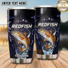 Maxcorners Fishing Tumbler Navy Geometric Mountain Line Design Personalized Name Tumbler (13 Species)