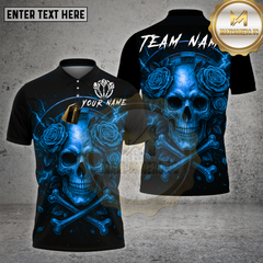 Maxcorners Darts Shirt Skull Roses Inferno Power Multioptions Personalized Name, Team Name Unisex 3D Shirt