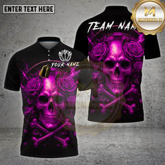 Maxcorners Darts Shirt Skull Roses Inferno Power Multioptions Personalized Name, Team Name Unisex 3D Shirt