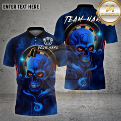 Maxcorners Darts Shirt Skull Flame Eye Inferno Multioptions Personalized Name, Team Name Unisex 3D Shirt