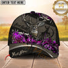 Maxcorners Deer Hunting Dark Leather Camouflage Heartbeat Line Personalized Name 3D Cap (6 Colors)