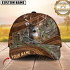 Maxcorners Deer Hunting Brown Leather Camouflage Stitched Western Personalized Name 3D Cap (6 Colors)