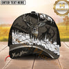Maxcorners Deer Hunting Dark Leather Camouflage Heartbeat Line Personalized Name 3D Cap (6 Colors)
