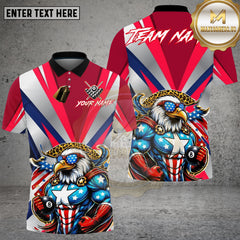 Maxcorners Billiards Shirt American Eagle Hero 8 Ball Multioptions Personalized Name, Team Name Unisex 3D Shirt