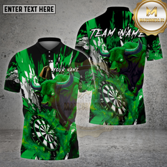 Maxcorners Darts Shirt Bull Dartboard Splash Multioptions Personalized Name, Team Name Unisex 3D Shirt (4 Colors)