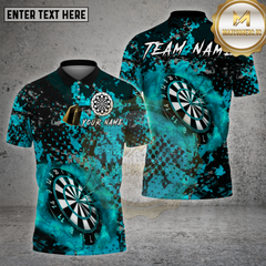Maxcorners Darts Shirt Black Grunge Dartboard Multioptions Personalized Name, Team Name Unisex 3D Shirt (4 Colors)
