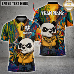 Maxcorners Darts Panda Cigar Graffiti Style  Multioptions Personalized Name, Team Name Unisex 3D Shirt (4 Colors)