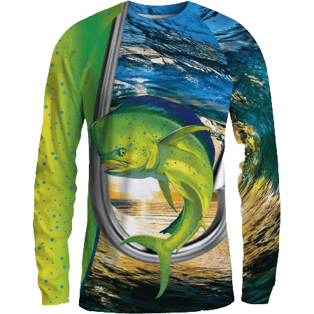 Maxcorners Customize Name Fishing Mahi Mahi 3D Shirts