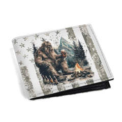 Maxcorners The Closer I Get To Nature Bigfoot Leather Wallet LM2101