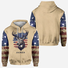 Maxcorners Hunting For Life, Personalized Hunting All Over Shirt, Personalized 3D Hoodie For Hunting Lover TU2611