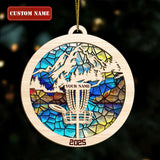 Maxcorners Personalized Disc Golf Christmas Ornament 2025, Wood And Acrylic Ornaments, Gifts For Disc Golfers