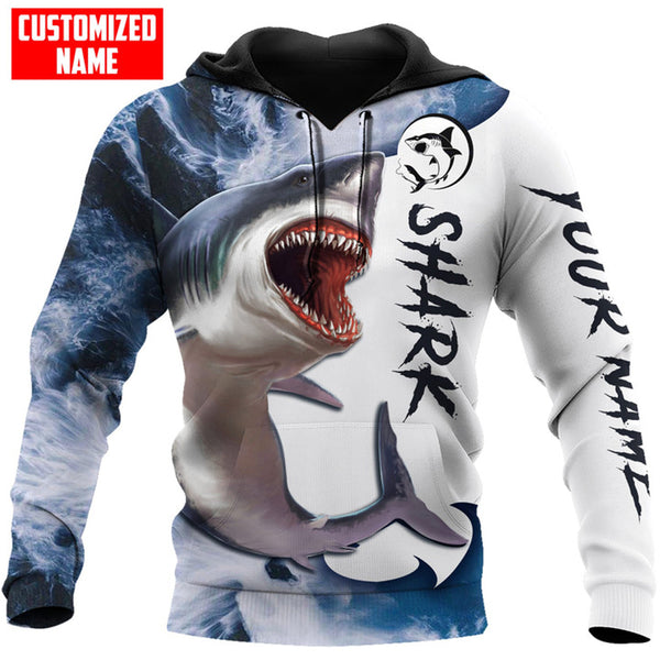 Maxcorners Shark Slayer Personalized Name 3D Shirts