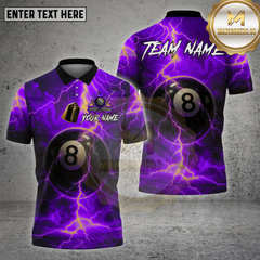 Maxcorners Billiards Shirt 8 Ball Electric Energy Multioptions Personalized Name, Team Name Unisex 3D Shirt (4 Colors)