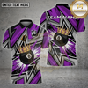 Maxcorners Billiards Shirt 8 Ball Crown Splash Multioptions Personalized Name, Team Name Unisex 3D Shirt (4 Colors