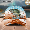 Maxcorners Fishing Retro Scale Pattern Personalized Name 3D Cap (9 Breeds)