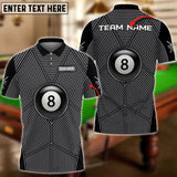 Maxcorners Billiards Black Triagle Pattern Personalized Name, Team Name Unisex Shirt