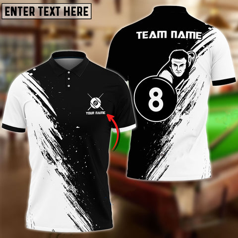 Maxcorners Billiards 8 Ball Customized Name, Team Name Unisex Shirt