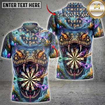 Maxcorners Darts Monster Fangs Graffiti Dartboard Multiple Options Personalized Name, Team Name 3D Shirt