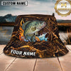 Maxcorners Fishing Lava Fire Personalized Name 3D Bucket Hat (12 Fish Species)