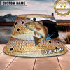 Maxcorners Fishing Lightning Storm Fishing with Dramatic Graphic Personalized Name 3D Bucket Hat (13 Fish Species)