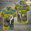 Maxcorners Darts Bullseye Bound Eagle Motivation Multiple Options Personalized Name, Team Name 3D Shirt