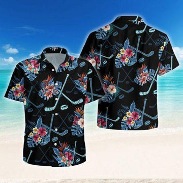 Maxcorners Hockey Tropical Hawaiian Shirt