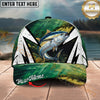 Maxcorners Fishing Cap Underwater Graphic Personalized Name 3D Cap (12 Fish Species)