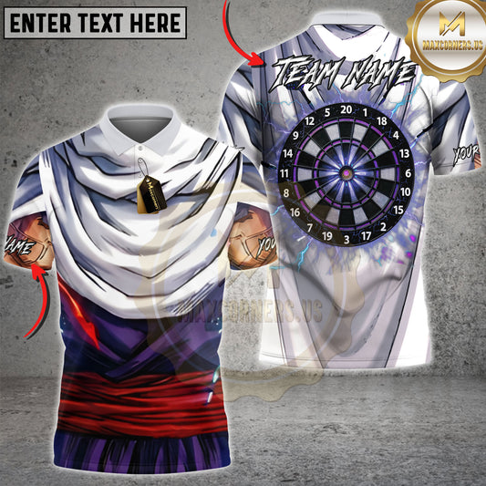 Maxcorners Darts White Fusion Fighter Personalized Multiple Options Personalized Name, Team Name 3D Shirt