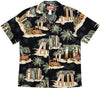 Maxcorners Longboard Woody Beach Shack Men's Hawaiian Shirt