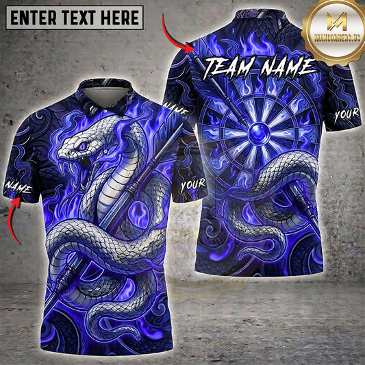 Maxcorners Darts Serpent Dragon Energy Orb Multiple Options Personalized Name, Team Name 3D Shirt