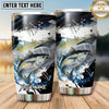 Maxcorners Fishing Tumbler Woodland Lake Reflection Design Personalized Name Tumbler (13 Species)