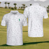 Maxcorners Shamrock Golf Polo Shirt, Mens Golf Shirt, St Patrick's Day Golf Shirt, Gift For Golfer