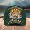 Maxcorners Fishing Green Faith Quote Water Splash 3D Cap (12 Fish Species)
