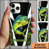 Maxcorners Fishing Honeycomb Green Camo Personalized Name 3D Phone Case (12 Fish Species)