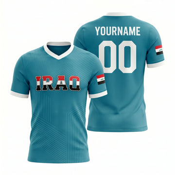 Maxcorners Personalized Iraq Football Fan Shirt Custom 3D Soccer Jersey Apparel